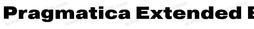 Pragmatica Extended Black字体转换
